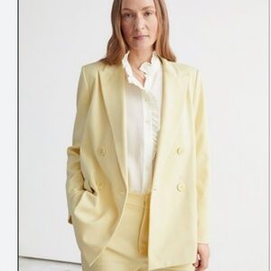 & Other Stories Butter Yellow Oversized Blazer